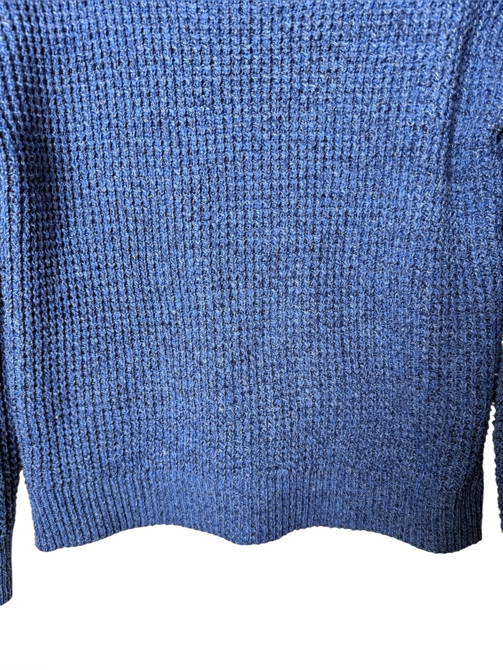 Time and Tru Small Blue Waffle Knit Sweater - Picture 3 of 5